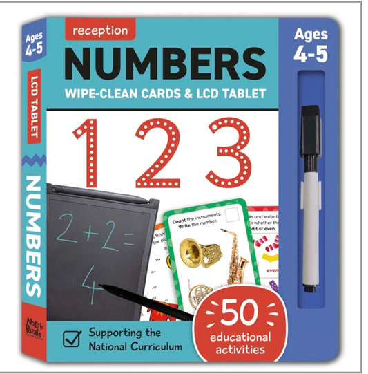 Wipe Clean Tablet Numbers Flash Cards