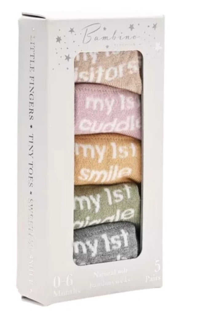 Newborn Milestone socks 0-3 months