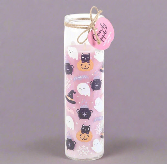 Candy Apple Halloween Candle - Pastel