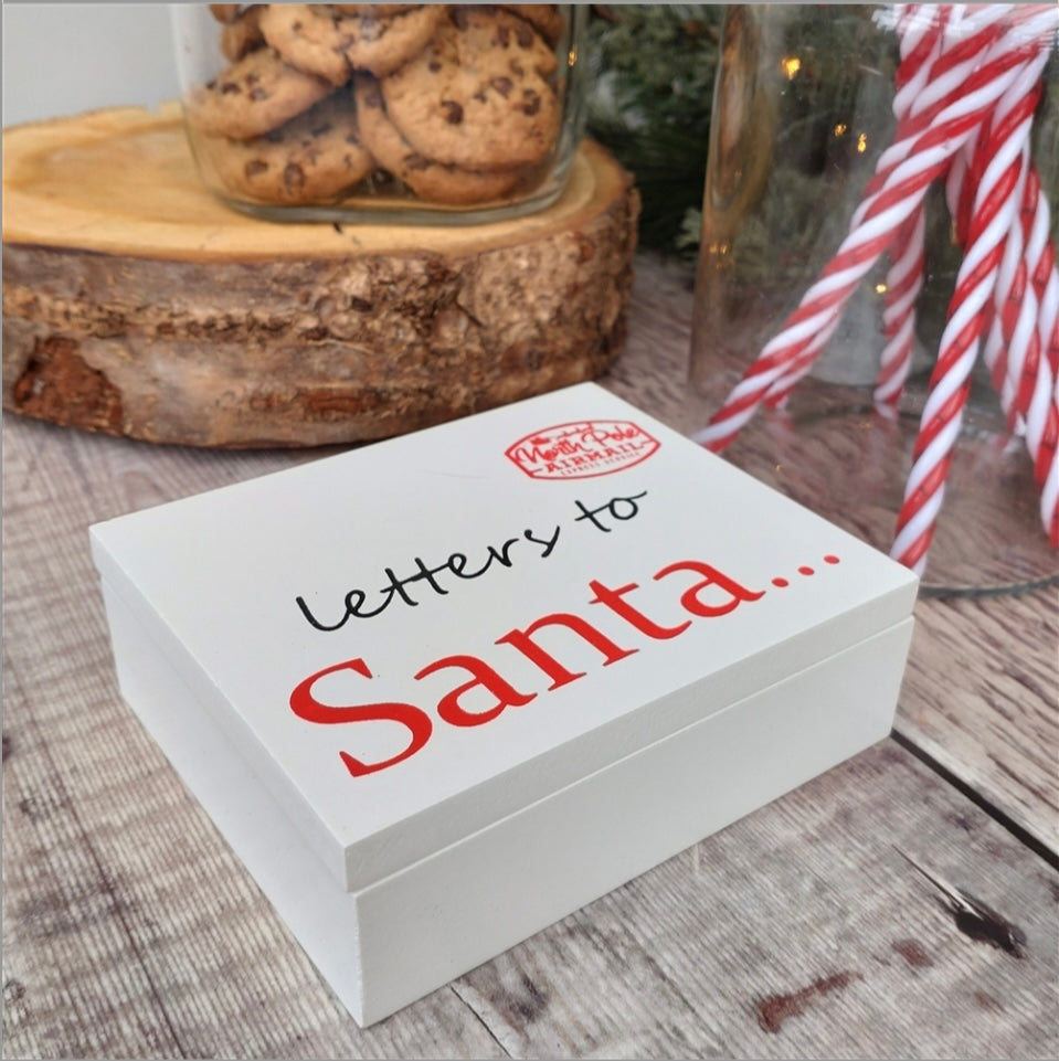 Letters to Santa Box with notepad and pencil