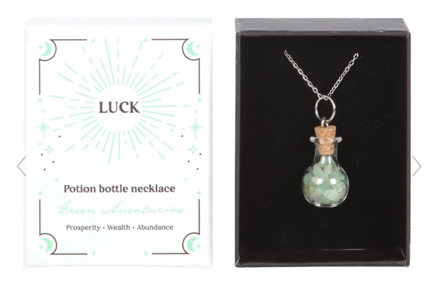 Green Aventurine Potion Bottle Necklace