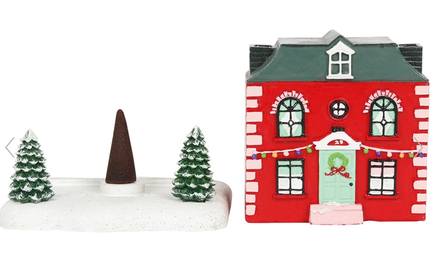CHRISTMAS HOUSE INCENSE CONE BURNER
