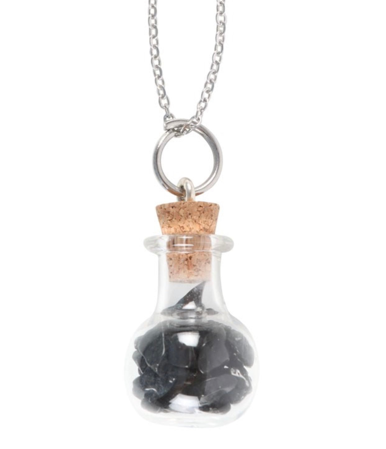 Crystal Necklace Protection Black Obsidian