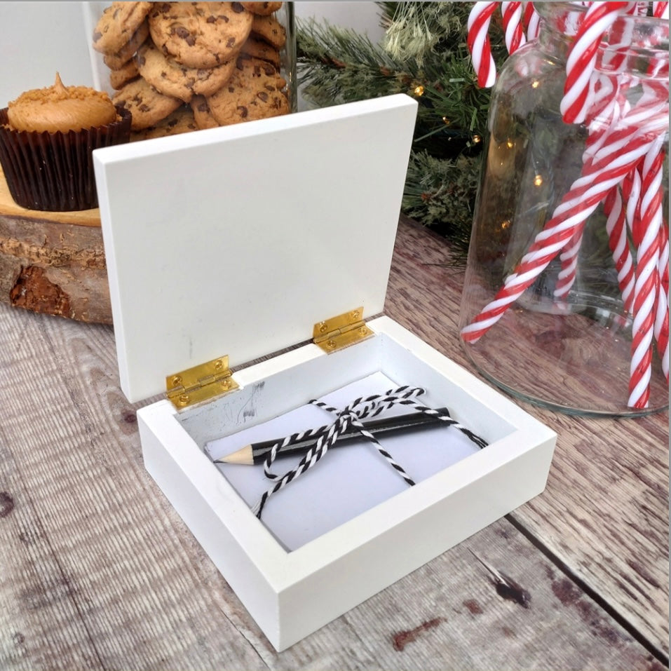 Letters to Santa Box with notepad and pencil
