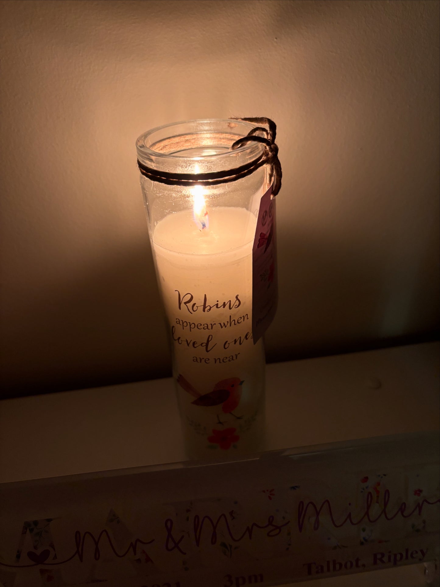 Robin Remember Me Candle