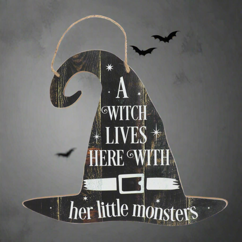 A Witch Lives Here Sign