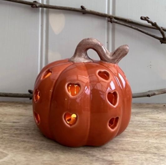 Light Up Pumpkin Ceramic