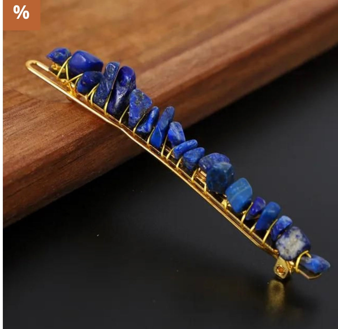 Lapis lazuli hair clip