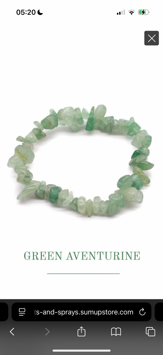 Green Aventurine Chip Bracelet