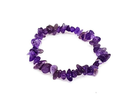 Amethyst Crystal Chip Bracelet